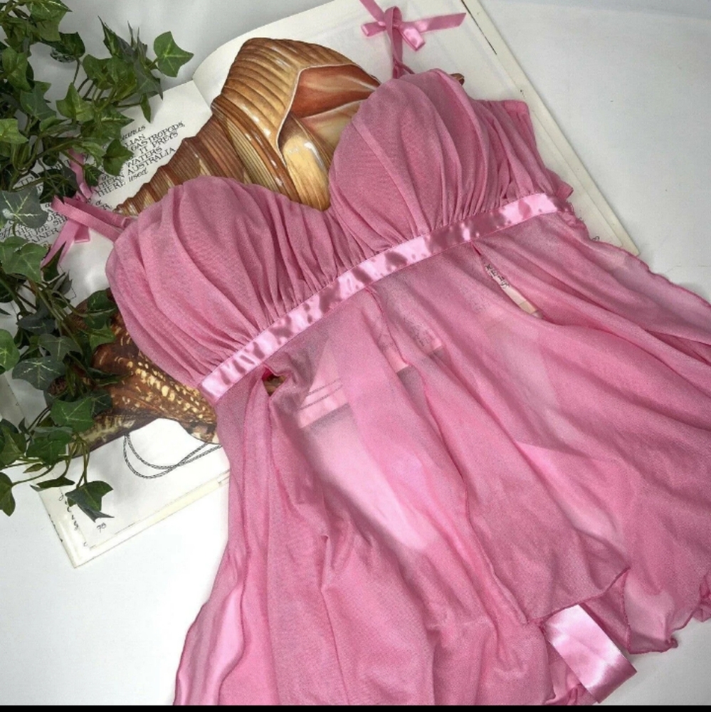 Victoria's Secret Pink Chiffon Chemise